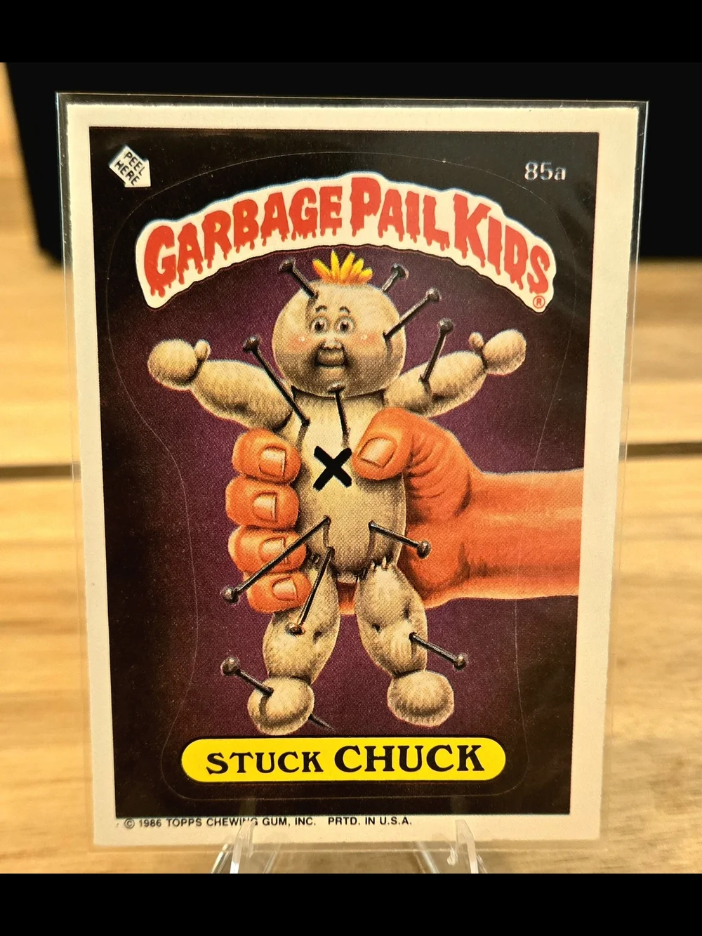 Garbage Pail Kids 1986 STUCK CHUCK #85a Print and Copyright Error Lot of 2 Rare!